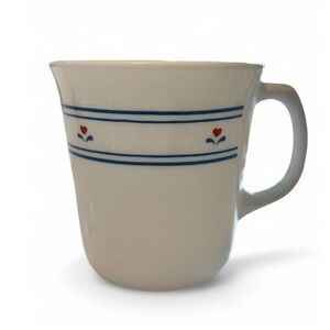 Vintage Corning Corelle Country Hearts Valentine D-Handle Coffee Mug Cup